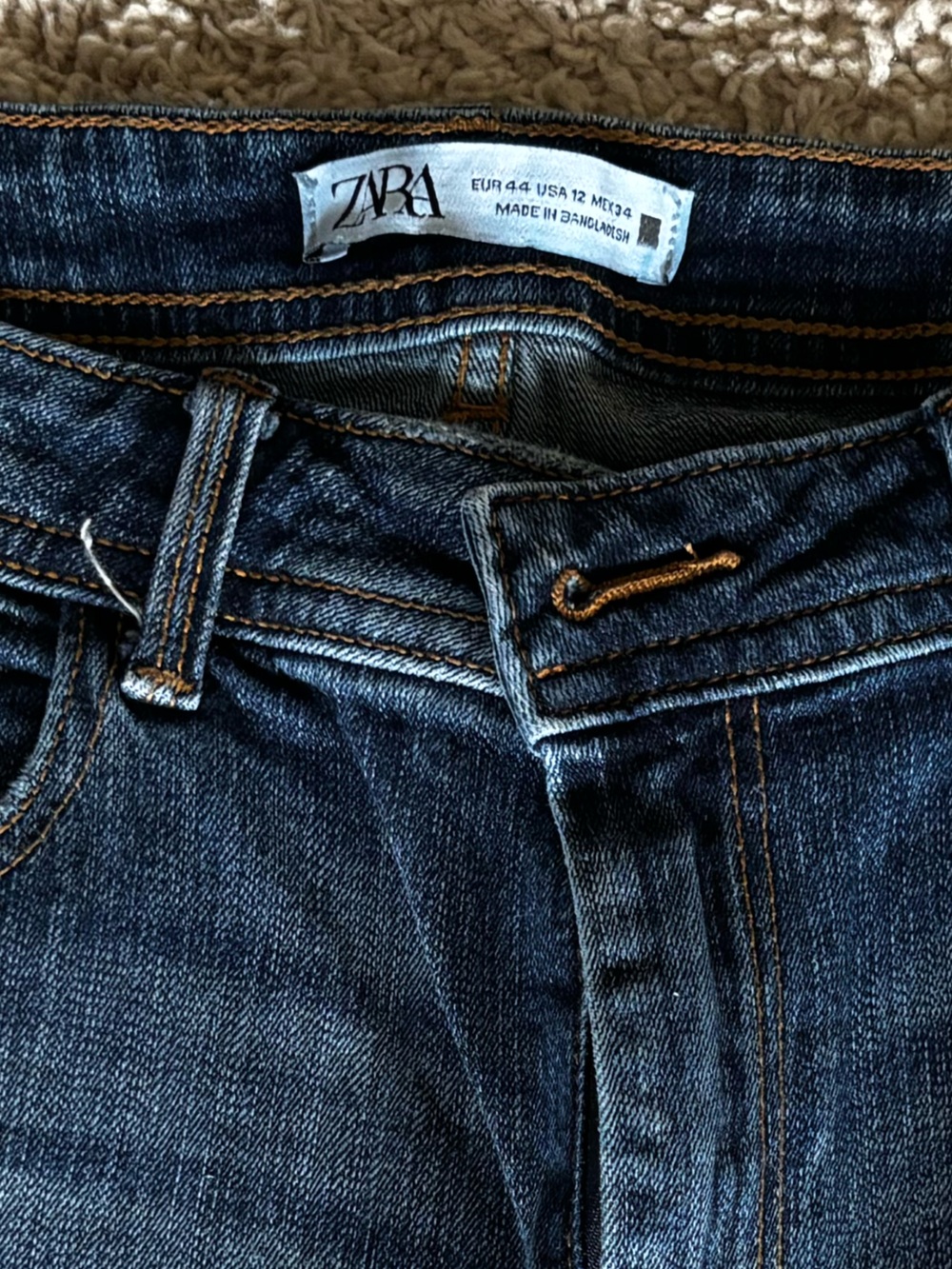Zara Women's Dark Blue Jeans